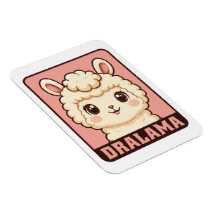 Schattige lama illustratie ontwerp magneet