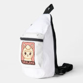 Schattige lama illustratie ontwerp sling bag (Rechterhoek)