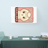 Schattige lama illustratie ontwerp spandoek (Beurs)