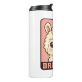 Schattige lama illustratie ontwerp thermosbeker (Gedraaid links)