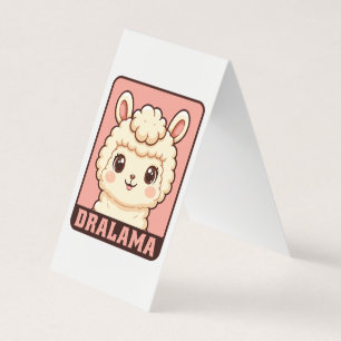 Schattige lama illustratie ontwerp visitekaartje