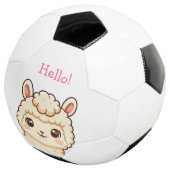 Schattige lama illustratie ontwerp voetbal (Drie kwart)