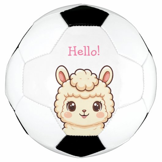 Schattige lama illustratie ontwerp voetbal (Voorkant)