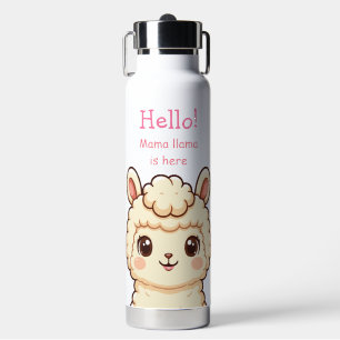 Schattige lama illustratie ontwerp waterfles