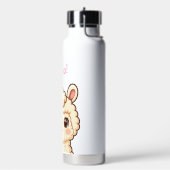 Schattige lama illustratie ontwerp waterfles (Links)