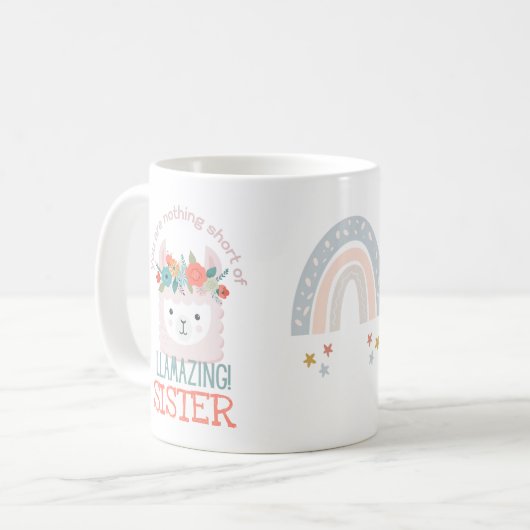 SCHATTIGE LAMA Je Bent Geweldig ZUS TANTE NICHTE E Koffiemok (Voorkant links)