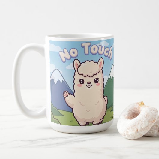 Schattige Lama Koffiemok (Met donut)