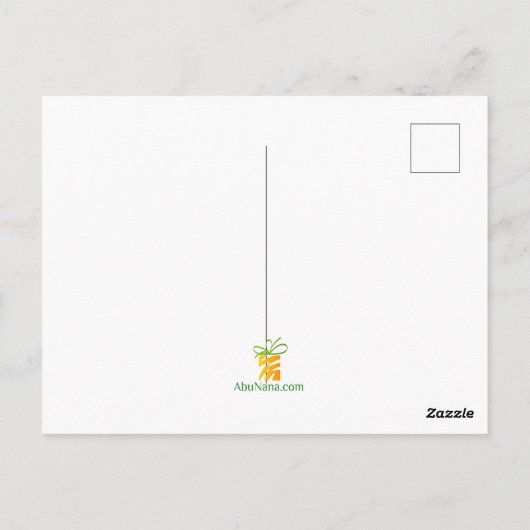 .Schattige Lama Kunst Met Bril. En Kunst Briefkaart (Achterkant)