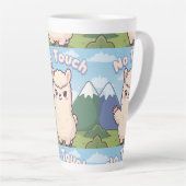 Schattige Lama  Latte Mok (Rechterhoek)