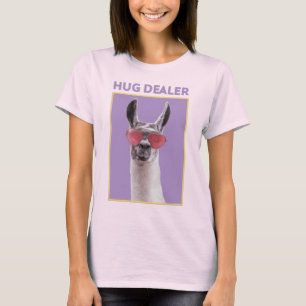 Schattige Lama Liefde Knuffel Dealer T-Shirt