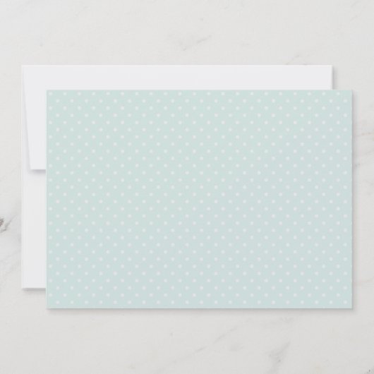 Schattige Lama Pattern op Polka Dots Baby shower Kaart (Achterkant)