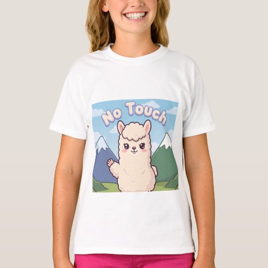 Schattige Lama T-shirt (Voorkant)
