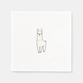 Schattige lama-thema servet