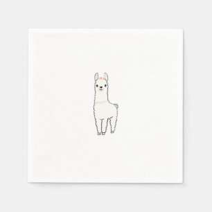 Schattige lama-thema servet