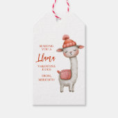 Schattige Lama Valentijnsdag, Kinderklas Cadeaulabel (Voorkant)