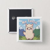 Schattige Lama Vierkante Button 5,1 Cm (Voorkant /achterkant)