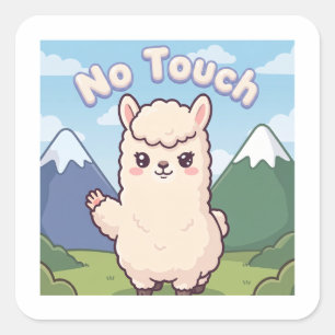 Schattige Lama Vierkante Sticker