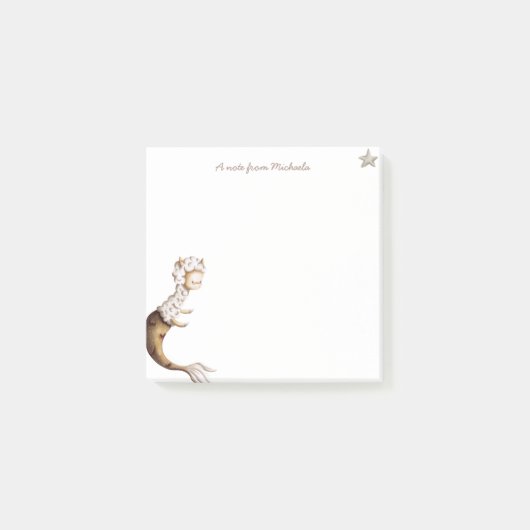 Schattige Lama Zeemeermin Dier Post-it® Notes (Voorkant)