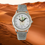 schattige lamaliefhebbers voegen naam toe horloge<br><div class="desc">schattige lamaliefhebbers voegen naam toe</div>