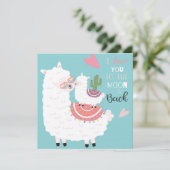 Schattige lama's feestdagenkaart (Staand voorkant)