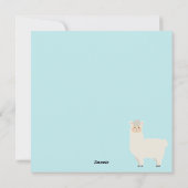 Schattige lama's feestdagenkaart (Achterkant)