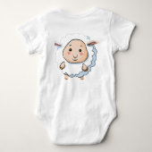 Schattige Lamb Baby Bodysuit (Achterkant)