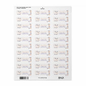 Schattige Lamb Boho Perzik Lavendel Floral Design Etiket (Full Sheet)