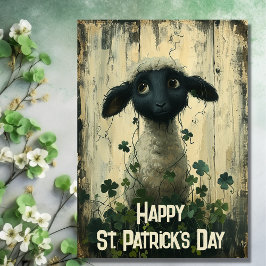 Schattige Lamb en Shamrocks St Patrick's Day Kaart