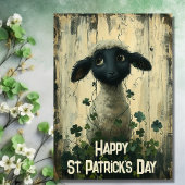 Schattige Lamb en Shamrocks St Patrick's Day Kaart