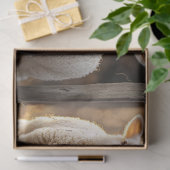 Schattige lammeren op een rij rustieke decoupage tissuepapier (Geschenk)