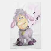 Schattige Lammetje met Bell Kitchen Handdoek (Verticaal)
