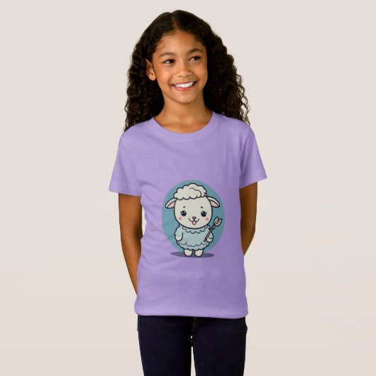 Schattige lams T-shirt (Voorkant volledig)