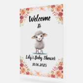 Schattige lamsacryl Baby shower teken. Acryl Bord (Hoek)