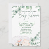 Schattige lamsgroen Baby shower Kaart (Voorkant)