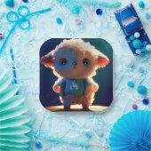 Schattige lamsvlees met T-shirt Papieren Bordje (Feest)