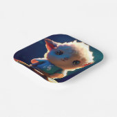 Schattige lamsvlees met T-shirt Papieren Bordje (Gebogen)