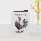 Schattige Land boerderij haan tekst toevoegen Kaart (Gele Bloem)