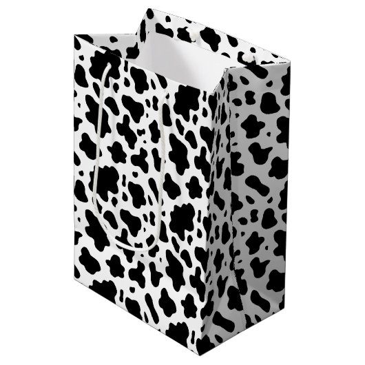 Schattige Land Boerderij Koe Print Medium Cadeauzakje (Voorkant Gekanteld)