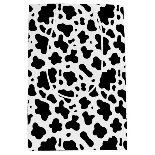 Schattige Land Boerderij Koe Print Medium Cadeauzakje (Voorkant)