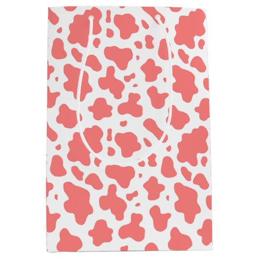 Schattige Land Boerderij Koe Print Medium Cadeauzakje (Voorkant)