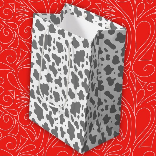 Schattige Land Boerderij Koe Print Medium Cadeauzakje