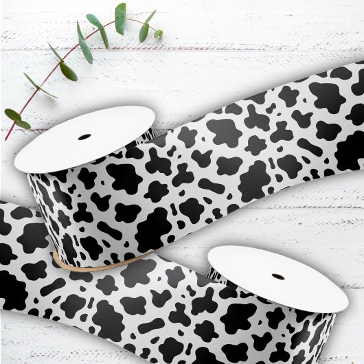 Schattige Land Boerderij Koe Print Satijnen Lint