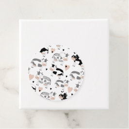 Schattige Land Boerderij Koeien Bedankjes Labels