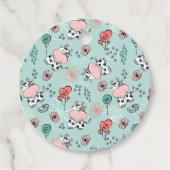 Schattige Land Boerderij Koeien Bedankjes Labels (Voorkant)