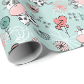 Schattige Land Boerderij Koeien Cadeaupapier (Rol Hoek)