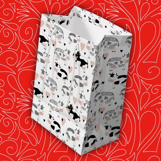 Schattige Land Boerderij Koeien Medium Cadeauzakje