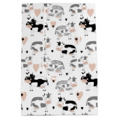 Schattige Land Boerderij Koeien Medium Cadeauzakje (Achterkant)