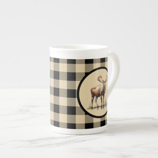 Schattige Land eland liefhebbers Porselein Kop (Voorkant rechts)