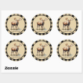 Schattige Land eland liefhebbers Ronde Sticker (Vel)