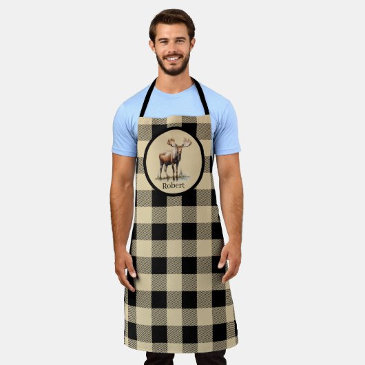 Schattige Land eland liefhebbers Schort (Gedragen)